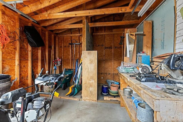view of storage room