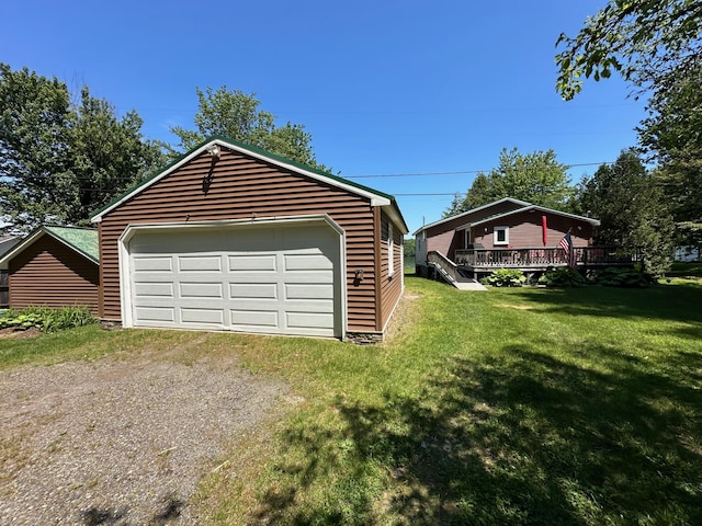 detached garage with driveway