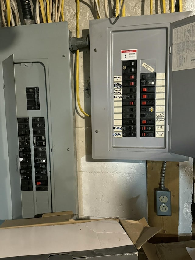 utility room featuring electric panel