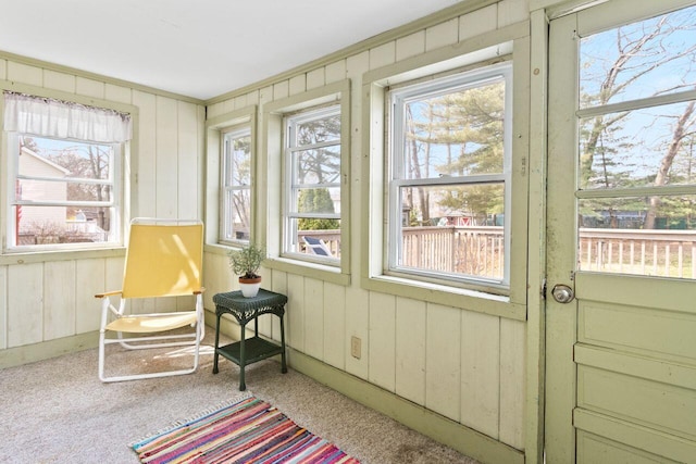 59 Brigham St, South Portland, ME 04106 - sunroom featuring a wealth of natural light and wooden walls