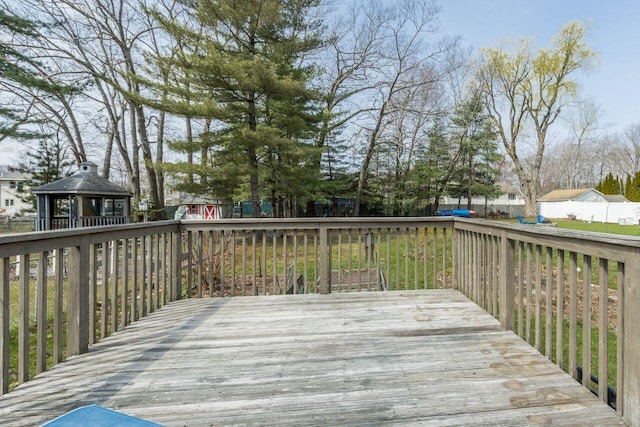59 Brigham St, South Portland, ME 04106 - wooden terrace with fence, a gazebo, and a playground
