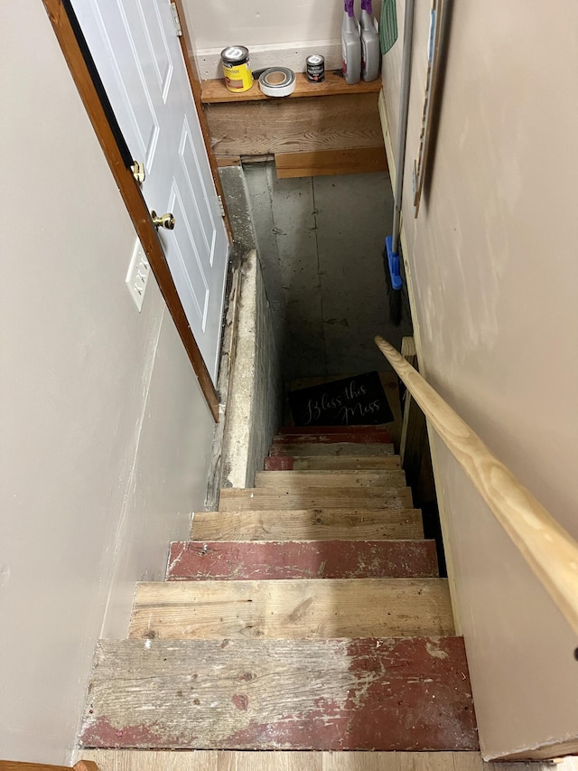 view of stairway