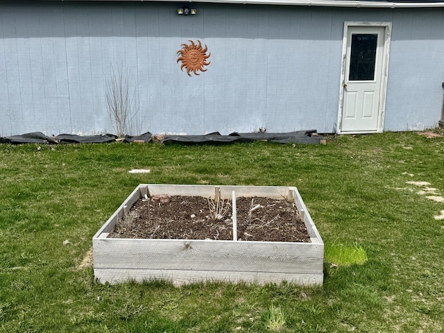 exterior space with a garden