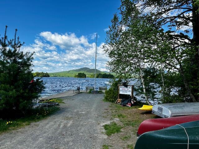 property view of water featuring a mountain view