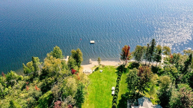 90 Manor Dr, Rangeley, ME 04970 - aerial view with a water view