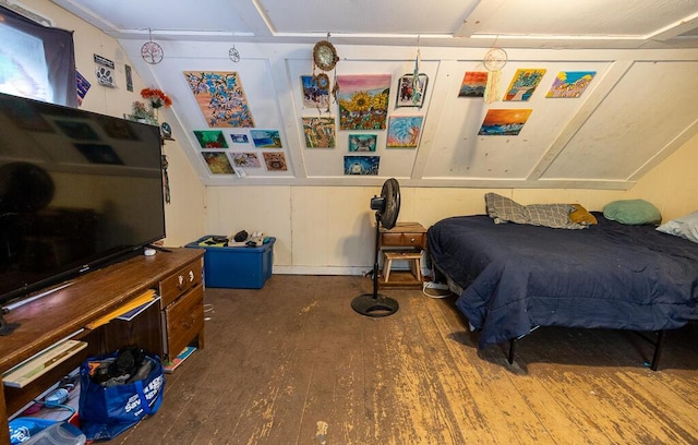 bedroom with wood finished floors