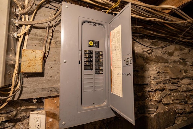 utility room with electric panel
