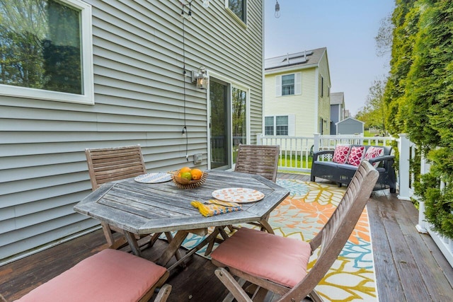 134 Yale St, Portland, ME 04103 - wooden terrace with outdoor dining space