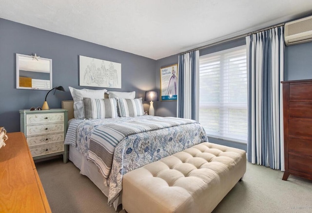 16 Howard Ave Unit 16, Wells, ME 04090 - bedroom featuring carpet floors and a wall mounted AC