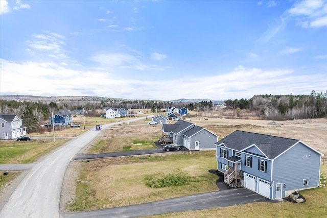 bird's eye view featuring a residential view