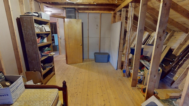 86 Webb Cove Dr, Lowell, ME 04493 - unfinished below grade area featuring hardwood / wood-style flooring