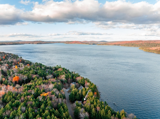 86 Webb Cove Dr, Lowell, ME 04493 - aerial view featuring a water view