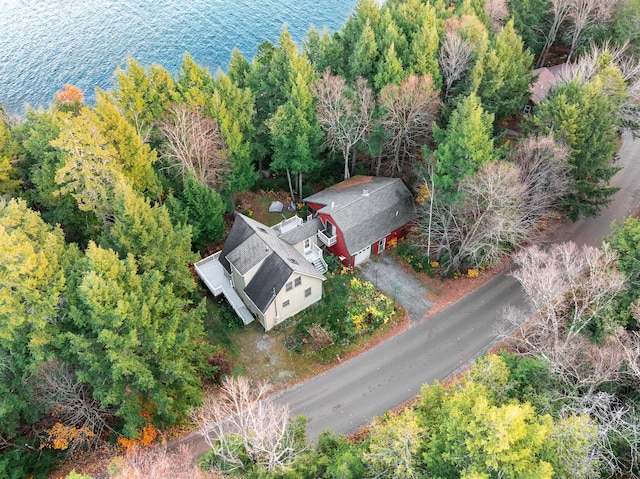 86 Webb Cove Dr, Lowell, ME 04493 - bird's eye view featuring a water view