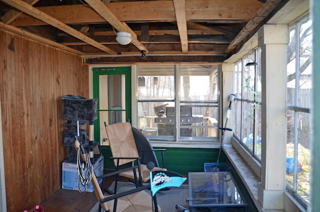 13 Hazen St, Norway, ME 04268 - sunroom / solarium with a wealth of natural light and wooden walls