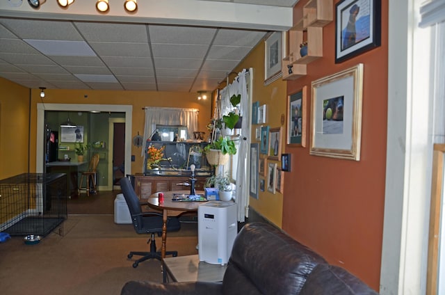 13 Hazen St, Norway, ME 04268 - carpeted office featuring a drop ceiling