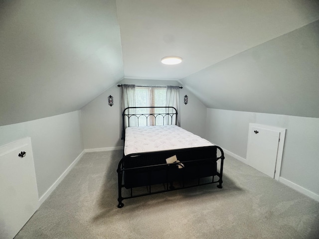 10 Laurette Cir, Caribou, ME 04736 - bedroom featuring carpet floors, lofted ceiling, and baseboards