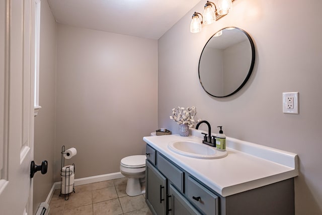 11 Sunny Brook Cir, Waterboro, ME 04061 - half bath with toilet, baseboards, tile patterned floors, and vanity