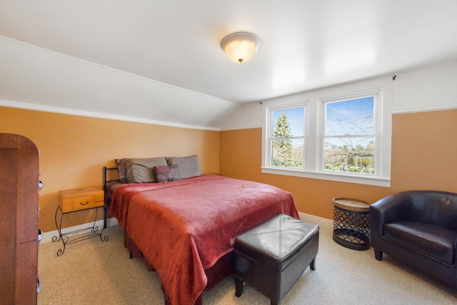 550 Ohio St, Bangor, ME 04401 - carpeted bedroom featuring baseboards and lofted ceiling