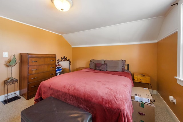 550 Ohio St, Bangor, ME 04401 - bedroom featuring carpet floors, baseboards, and lofted ceiling