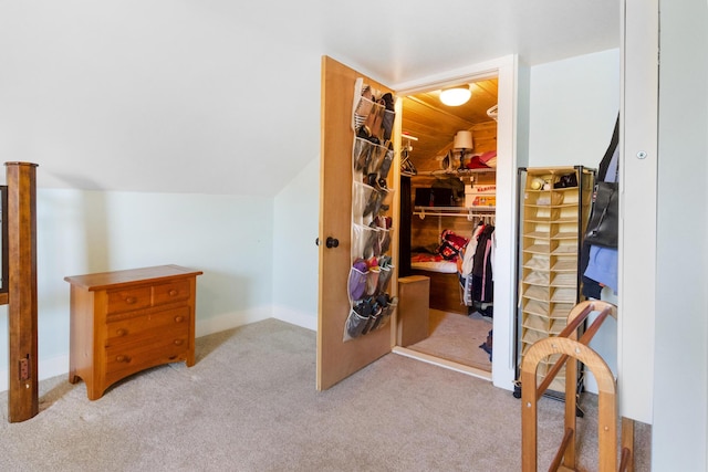 550 Ohio St, Bangor, ME 04401 - interior space with carpet flooring and lofted ceiling