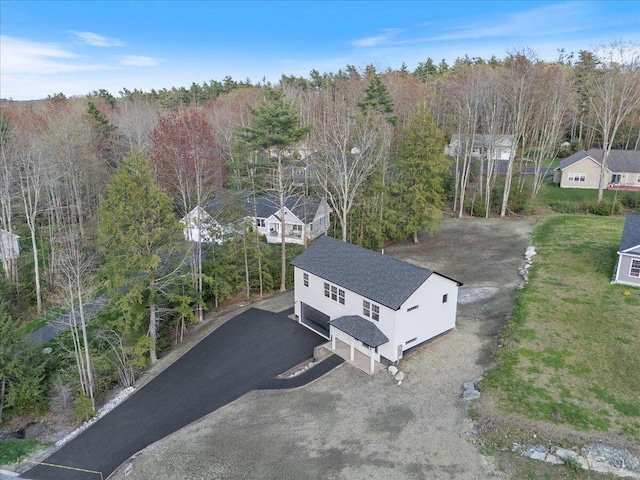 bird's eye view of a heavily wooded area