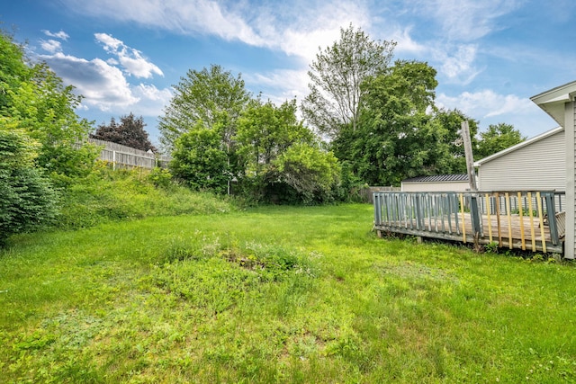 102 New Hampshire St, Millinocket, ME 04462 - view of yard featuring a wooden deck