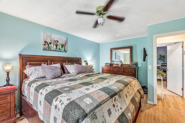 102 New Hampshire St, Millinocket, ME 04462 - bedroom with wood finished floors and a ceiling fan