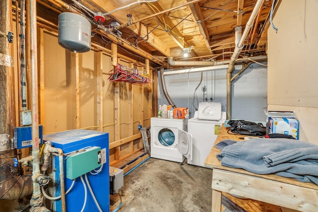 102 New Hampshire St, Millinocket, ME 04462 - unfinished basement featuring washer and dryer