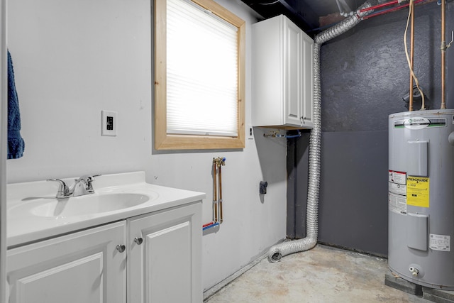 155 Saco Rd, Hollis, ME 04042 - utility room featuring water heater and a sink
