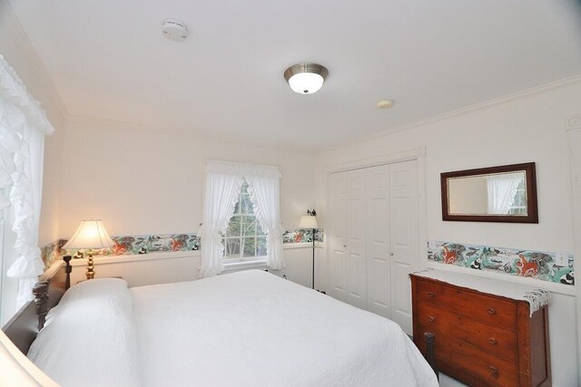 2101 Ohio St, Bangor, ME 04401 - bedroom with ornamental molding and a closet