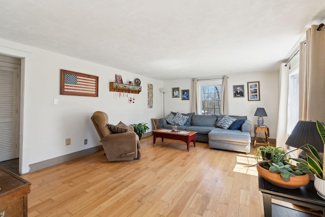 205 Patterson Rd, Limerick, ME 04048 - living room with baseboards and light wood finished floors