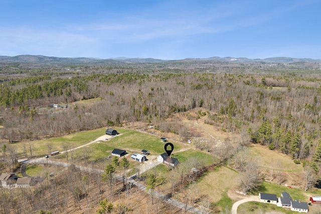 205 Patterson Rd, Limerick, ME 04048 - bird's eye view featuring a mountain view and a forest view