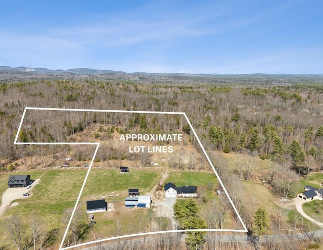 205 Patterson Rd, Limerick, ME 04048 - birds eye view of property featuring a forest view