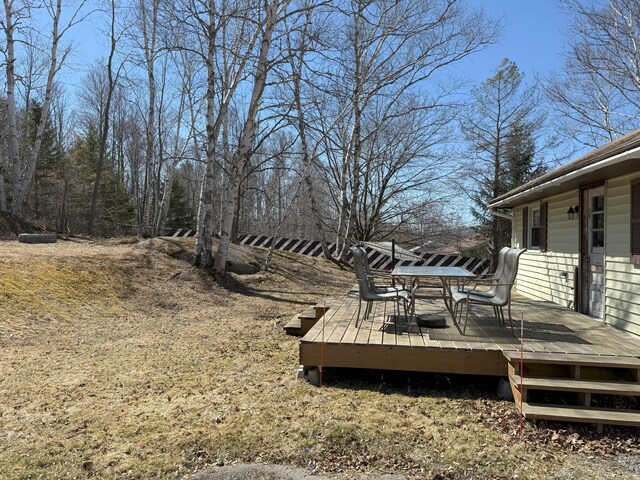 47 New Jersey St, Millinocket, ME 04462 - view of yard featuring a deck