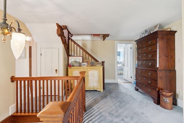 168 Ocean Ave, Kennebunkport, ME 04046 - stairs featuring baseboards and carpet flooring