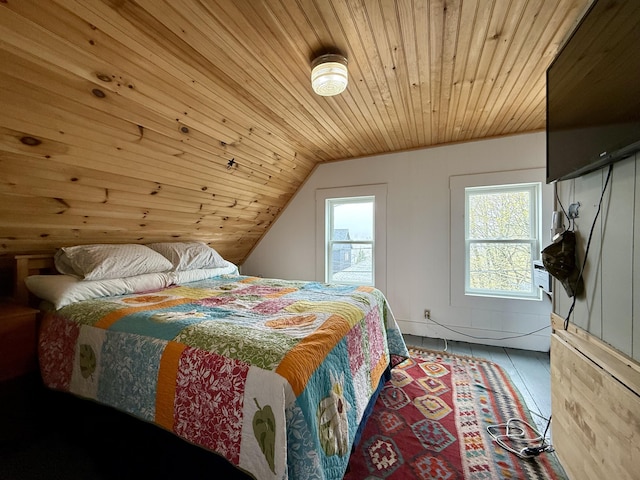 12 Prince Ave, Eastport, ME 04631 - bedroom with wooden ceiling and lofted ceiling