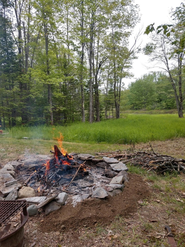 305 Main St N, Searsmont, ME 04973 - view of yard with a fire pit