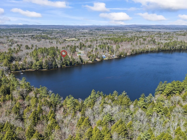 48 Thistle Ln, Sidney, ME 04330 - view of property location featuring a forest and a nearby body of water