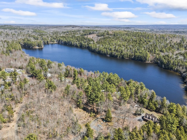 48 Thistle Ln, Sidney, ME 04330 - view of property location featuring a heavily wooded area and a large body of water