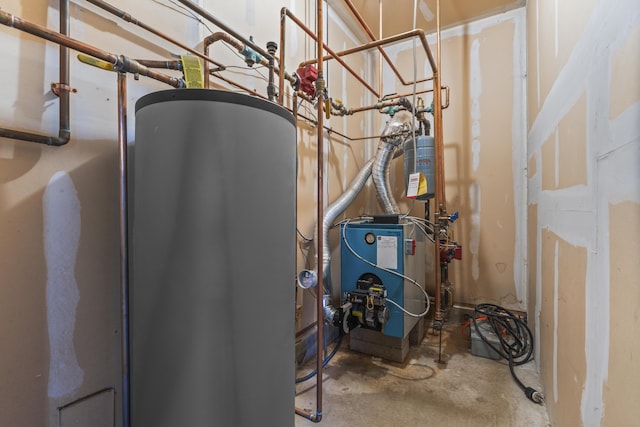 48 Thistle Ln, Sidney, ME 04330 - utilities featuring a heating unit and water heater
