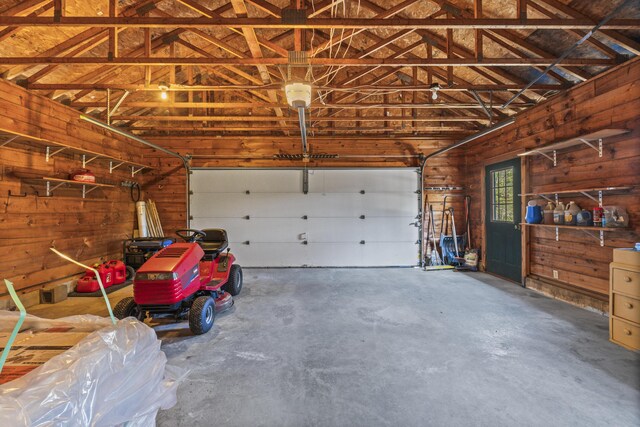 48 Thistle Ln, Sidney, ME 04330 - garage with wood walls
