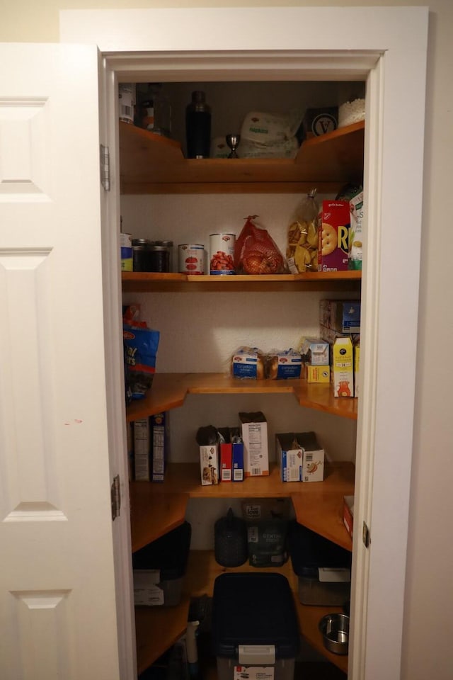 view of storage area