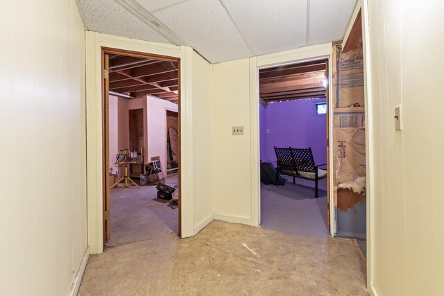 hallway featuring concrete floors
