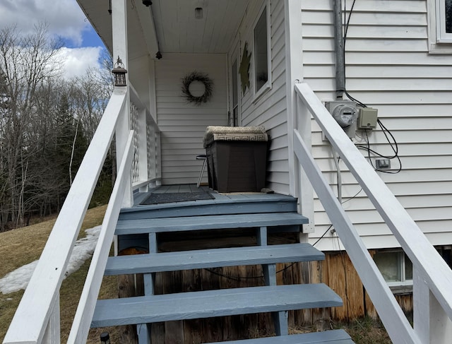 view of stairs