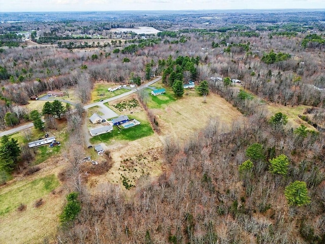 aerial view featuring a rural view