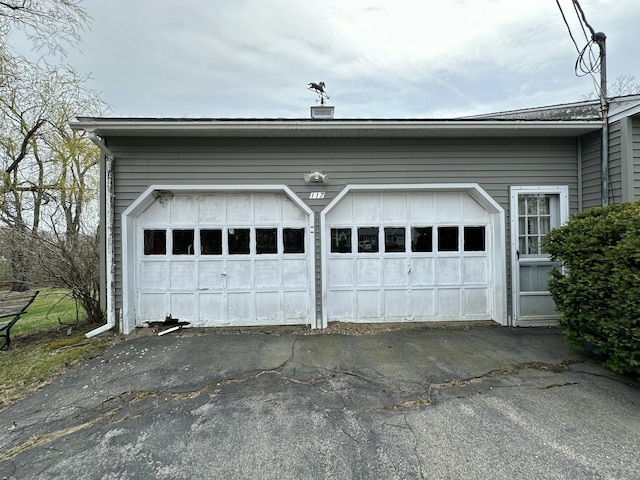 garage with driveway