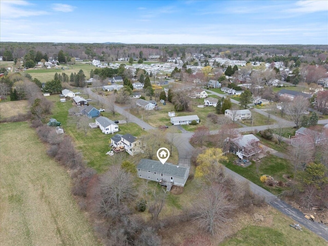 aerial view with a residential view