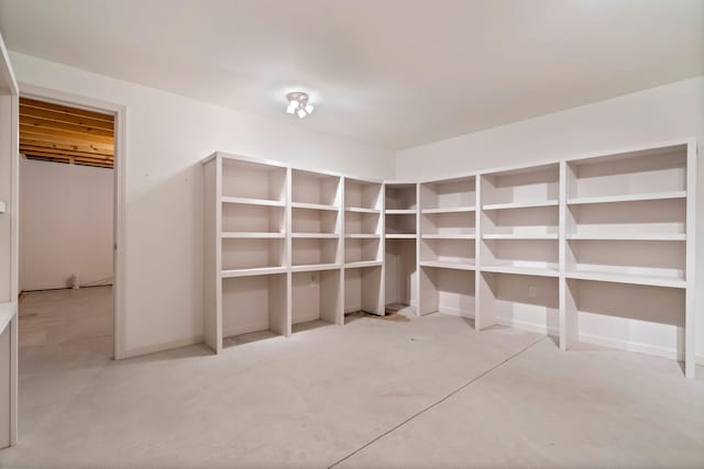 view of storage area