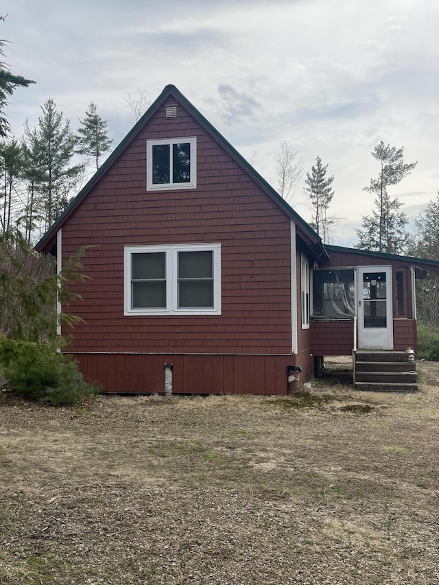 173 N Tamworth Rd, Otisfield, ME 04270 - view of property exterior featuring a sunroom
