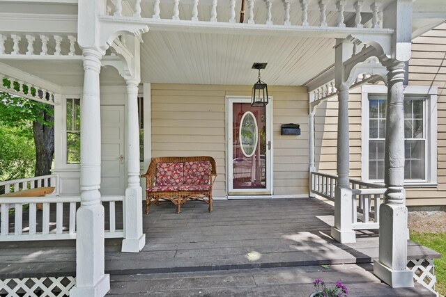 126 Elm St, Newport, ME 04953 - view of wooden porch